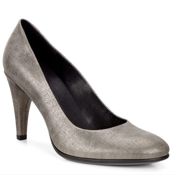 NIB Ecco Shape 75 Sleek Heels, Size 41 (10-10.5), Color Warm Grey - Picture 2 of 16